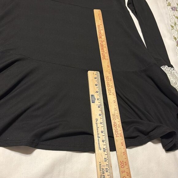 Victorian Gothic Black 3-tier Dress with Lace Details Size 4X - Picture 10 of 11